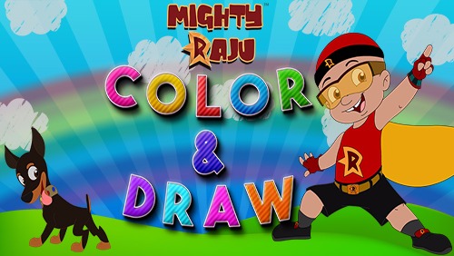 Mighty Raju Color Draw Game